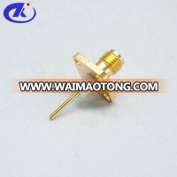 SMA Female Solder Flange 4 Hole Connector