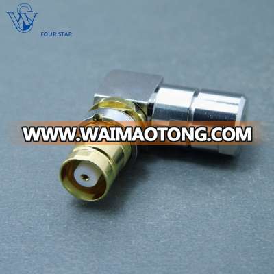 1.6/5.6 female right angle bulkhead clamp connector for Flex-2 cable