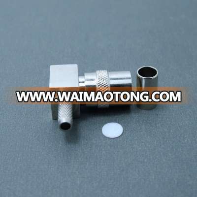 RF coaxial SMZ female crimp right angle connector for BT3002 cable