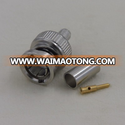 RF coaxial 75ohm BNC male crimp connector for 2YCCY cable