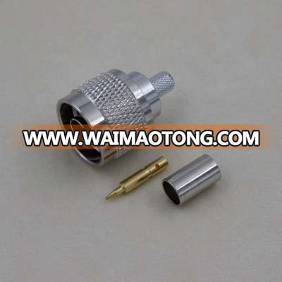 RF coaxial N male crimp connector for LMR240 cable (inner soldering)